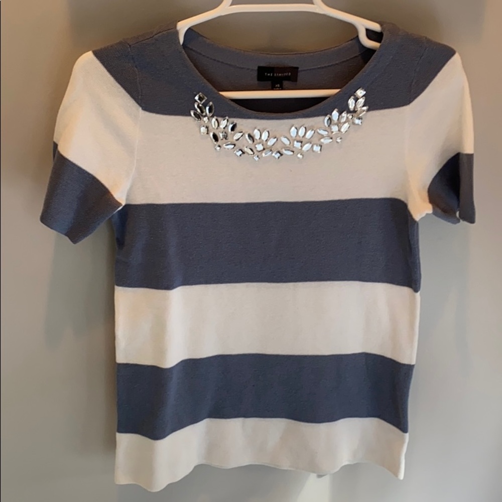 The Limited Striped Blue/White Tee